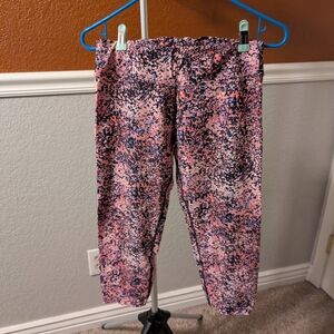 Calvin Klein Capri Pink and Black Patterned Leggings
